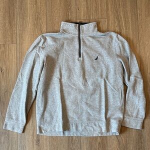 Nautica Men's Light Gray Zip-Up Sweater